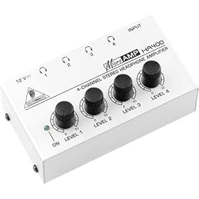 Behringer MicroAmp HA400 Ultra-Compact 4-Channel Stereo Headphone Amplifier by Behringer