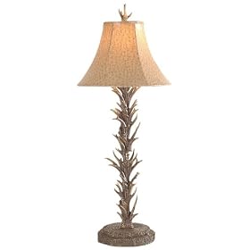 Dick Idol High Country Stacked Antler Table Lamp by Dick Idol