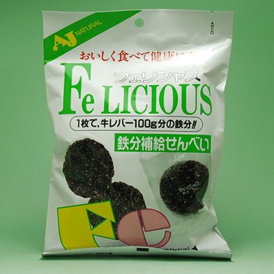 味泉 フェリシャス 鉄分補給せんべい 12枚 (#537640) ×5個セット