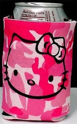 HELLO KITTY Pink Camo Can Girly Beer Cooler Party Wedding Favor KOO-0001