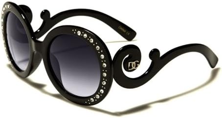 Fashion Eyewear New 2014 Women's Celebrity Rhinestone Curly Sunglasses-DG72821 (Black)