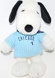 Peanuts 10 Plush Metlife Snoopy Doll in Chicago Cubs Baseball Shirt