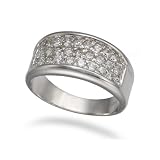 1/2 CT CZ Wedding Band In Sterling Silver (Available in Sizes 5-9)