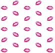 Sin in Linen Kiss Kiss Lips Fabric Shower Curtain, 100% Cotton Sateen