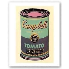 Campbell's Soup Can, 1965 (gr�n und violett) von Andy Warhol Kunstdruck