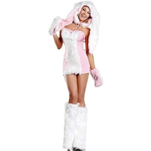 Be Wicked Costumes Women's Blushing Bunny Costume, Pink/White, Medium/Large