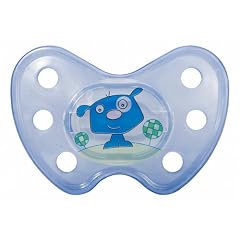 Baby Nova Latex Schnuller Dentistar Gr.2 bis ab dem 1. Zahn ohne Ring blau Hund