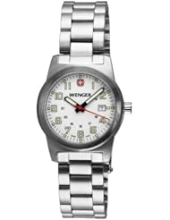 Wenger 72829 Classic Field Small Swiss Watch, White Dial, Bracelet