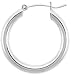13/16" (23 mm) Sterling Silver 1/8" (3 mm) Tubing Italian Hoop Earrings