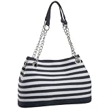 Magid Two-Tone Stripe Four-Poster Tote