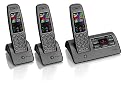 BT Hudson 1500 Trio DECT Cordless Telephone with Answer Machine - Gun Metal & Black