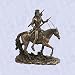 bear claw the indian warrior statue on horse sculpture