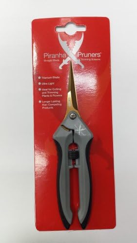Piranha Pruner Trimming Scissors Garden Shears, Plant Trimmers, Gardening Hand Tools, Straight Titanium Blade