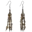 Handmade Labradorite & Silver 3-Strand Dangle Earrings