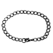 Gunmetal 6mm Curb Mens Bracelet - 8
