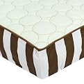 Bacati Quilted Changing padcover - Green/Chocolate