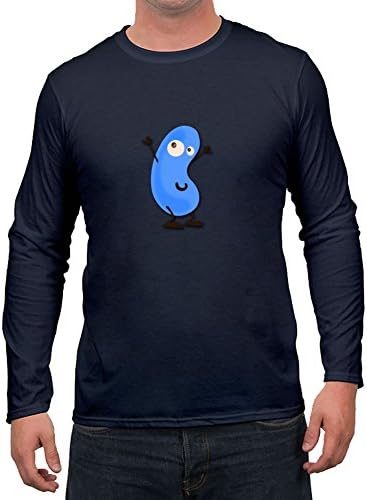 Unique Hot Personalized Shirts Cotton Blue Jellybean Candy Monster Alien Cartoon X-large Men Navy