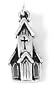 Sterling Silver Church Charm by Bob Siemon