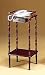 Kitchen & Housewares : Walnut Finish Wood Phone Stand/Side Table Furniture