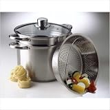 Fagor Commercial Stainless Steel 4-Piece Multi Steamer/Cooker Set, 8 Qt.