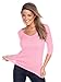 Kavio! Women V Neck 3/4 Sleeve Top