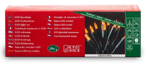 Konstsmide 6302-850 LED Minilichterkette (35 orange Dioden, Retro Design, 230V, 1.4W, f&uuml;r  Preisvergleich
