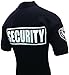 Security Polo Shirt Deluxe 100% Cotton Pre-shrunk Black with White Letters