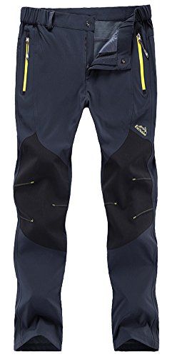 Singbring Men's Outdoor Lightweight Waterproof Hiking Mountain Pants(608) Medium Gray