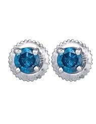 1.00CTW DIA BLUE STUDS