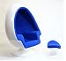 Lexington Modern Eero Aarnio Alpha Shell Egg Chair and Ottoman, Blue