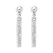 10K White Gold 0.12 ct. Diamond Drop Earrings