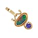 Orange Flash Black Opal Pendant