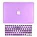 TopCase 2-in-1 Rubberized Hard Case and Keyboard Cover for Macbook Pro 15-Inch A1286 with TopCase Mouse Pad - Purple