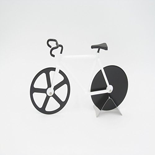 Bicycle Pizza Cutter by MOVTEKE Wheel Stainless Steel Kitchen Tool Pizza Cutter Bike with Kickstand