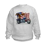 Artsmith, Inc. Kids Sweatshirt Motorcycle Eagle And US Flag - Harley Davidson Gear