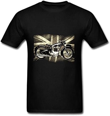 Large Bsa Retro British Classic Icon Patjila2 T-shirts For Men Cotton O-neck Black