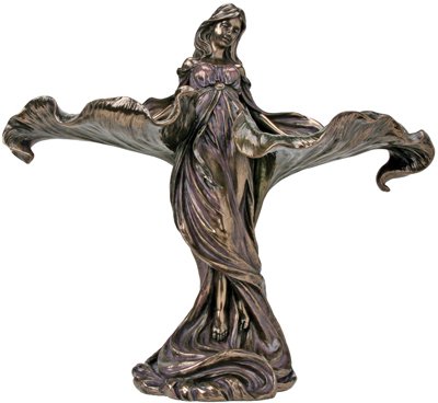 Art Nouveau - Calista on Lilly Pads Statue Sculpture