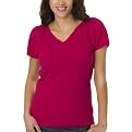 Merona&reg; Petite Short Sleeve Shirred V-Neck Sweater - Candy Apple