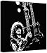 Jimmy Page Led Zeppelin - Pop Art Print (Comic Effect) 30 x 30 x 2 cm Medium Square Deep Box Canvas