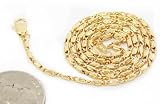 41i%2BpAFxfSL. SL160  Beautiful 24k Yellow Gold Layered GL Fancy Rounded Swirly Linked Necklace Chain Perfect for Charms/Pendants Comes with Lifetime Warranty (#47C), 18IN