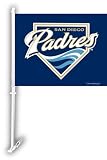 MLB San Diego Padres Double Sided Car Flag - Set of 2