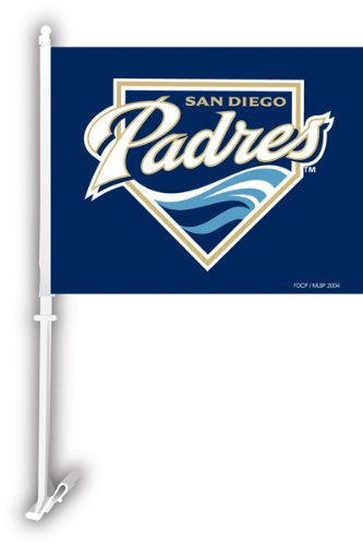 MLB San Diego Padres Double Sided Car Flag - Set of 2