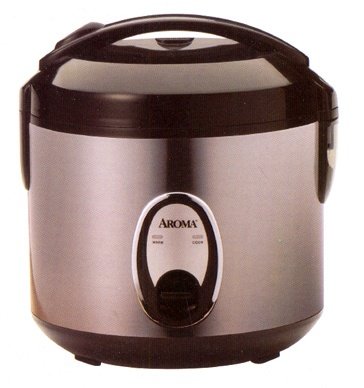 Aroma 4 Cup Stainless Steel Cool Touch Rice Cooker ARC 914 SBB