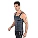 H:oter® Mens Slimming Body Shaper Vest Shirt Abs Abdomen Slim, Grey - XXL