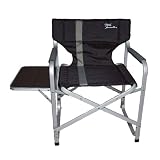 Quest Traveller Folding Directors Chair with Onyx Side Table, camping. caravan.