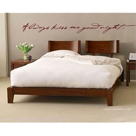 Always Kiss Me Goodnight Viny Wall Decal Sticker Graphic Words