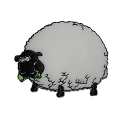 Shaun das Schaf 6,1 cm * 5 cm B�GELBILD AUFN�HER APPLIKATION Shirley �bergewichtig dick fri�t Gras Kinder Kind Herde Lamm Sch�fer Tier Tiere Bauernhof Patch