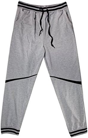 Uner New Men's Casual Baggy Hiphop Dance Jogger Sport Sweat Pants Trousers (M, Grey)