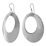 Sterling Silver Large Round Earrings