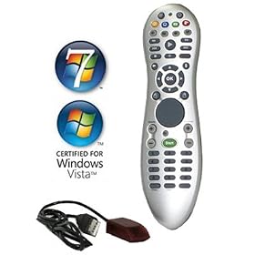 Windows 7 Vista XP Media Center MCE PC Remote Control and Infrared Receiver for Home, Premium and Ultimate Edition